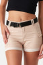 Stone Belted Cargo Shorts - Select Fashion