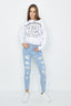 Bleach Wash Denim Ripped Mid Rise Jeans - Select Fashion