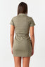 Light Khaki Casual Belted Bodycon Dress - Select Fashion