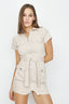 Stone Casual Belted Bodycon Dress - Select Fashion