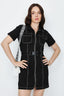 Black Contrast Stitch Casual Dress - Select Fashion