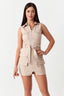 Stone Sleeveless Casual Bodycon Dress - Select Fashion