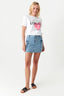 Acid Blue Denim Casual Skirt - Select Fashion