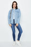 Bleach Wash Oversized Denim Jacket - Select Fashion