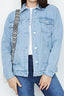Bleach Wash Oversized Denim Jacket - Select Fashion
