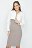 White Cropped Denim Jacket - Select Fashion