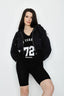 Washed Black Cropped Hooded Denim Jacket - Select Fashion