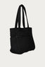Black Quilted Nylon Pu Zip Shopper Bag - Select Fashion