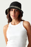 Black Straw Bucket Hat - Select Fashion