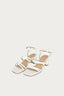 White Strappy Low Block Heel - Select Fashion