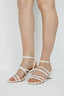 White Strappy Low Block Heel - Select Fashion