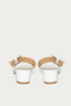 White Croc Buckle Slip On Low Block Heel - Select Fashion