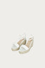 White Croc Single Strap Espadrille Wedge - Select Fashion