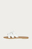 White Croc 3 Strap Slider - Select Fashion