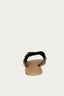 Black Croc Cross Over Buckle Slider - Select Fashion