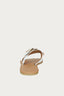 White Croc Cross Over Buckle Slider - Select Fashion