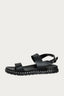 Black Stud Jelly Double Strap Sandal - Select Fashion