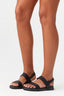 Black Stud Jelly Double Strap Sandal - Select Fashion