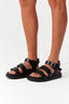 Black Chunky Sole Strappy Sandals - Select Fashion