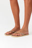 Black-Natural Leopard Print Flip Flop Sandals - Select Fashion