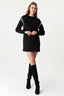 Black Diamente Sleeve Sweat Dress - Select Fashion