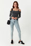 Bleach Acid Midrise Ripped Skinny Jeans - Select Fashion