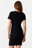 Black Square Neck Mini Rib Bodycon Dress - Select Fashion