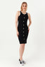 Mono Contrast Button Detail Rib Dress - Select Fashion
