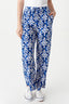 Blue Ethnic Wide Leg Soft Trousers - Select Fashion