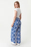 Blue Ethnic Wide Leg Soft Trousers - Select Fashion