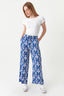 Blue Ethnic Wide Leg Soft Trousers - Select Fashion
