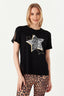 Black Animal Star Mesh Insert Tee - Select Fashion