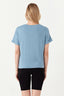 Blue Ibiza Shell Tie Front Tee - Select Fashion