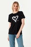 Black Pearl Sleeve Heart Tee - Select Fashion