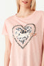 Pink Amour Heart Slub Tee - Select Fashion