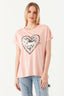 Pink Amour Heart Slub Tee - Select Fashion