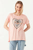 Pink Amour Heart Slub Tee