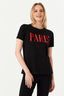 Black Paris Flock Print Tee - Select Fashion