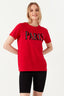 Cherry Red Paris Flock Print Tee - Select Fashion