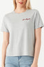 Grey Marl Los Angeles Embroidered Tee - Select Fashion
