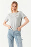 Grey Marl Los Angeles Embroidered Tee - Select Fashion