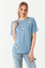 Blue Butterfly Embroidered Tee - Select Fashion