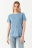 Blue Flower Embroidered Tee - Select Fashion
