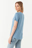 Blue Flower Embroidered Tee - Select Fashion