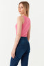 Pink Bow Detail Square Neck Bodysuit - Select Fashion
