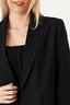 Black Textured Roll Sleeve Jacket - Select Fashion