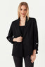 Black Textured Roll Sleeve Jacket - Select Fashion