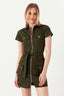 Khaki D-Ring Casual Bodycon Dress - Select Fashion
