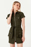 Khaki D-Ring Casual Bodycon Dress - Select Fashion