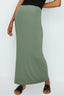 Khaki Basic Maxi Skirt - Select Fashion